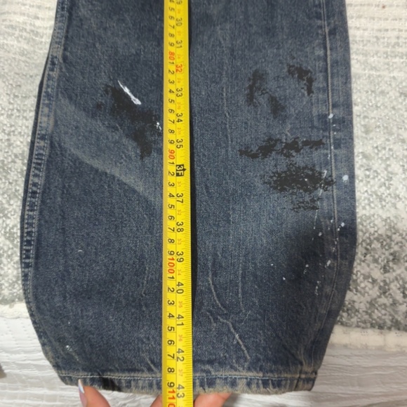 Zara TRF Paint Splatter Mid Rise Wide Leg Baggy Jeans - Picture 7 of 13